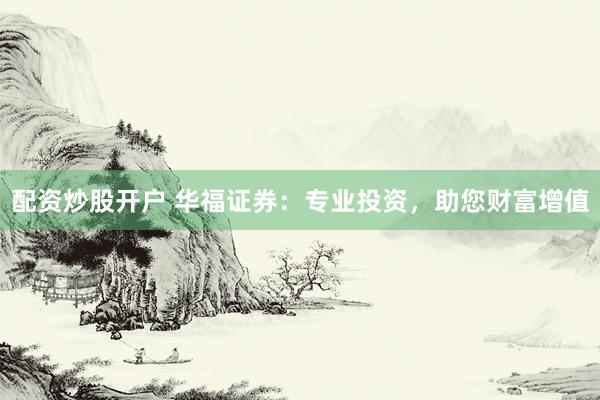 配资炒股开户 华福证券：专业投资，助您财富增值