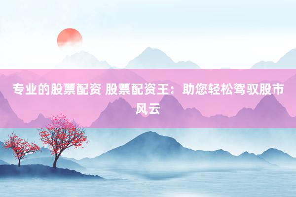 专业的股票配资 股票配资王：助您轻松驾驭股市风云