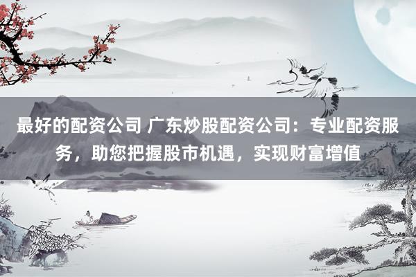 最好的配资公司 广东炒股配资公司：专业配资服务，助您把握股市机遇，实现财富增值