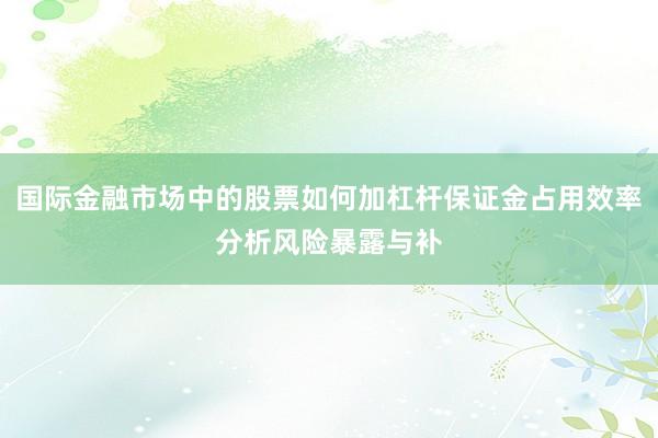 国际金融市场中的股票如何加杠杆保证金占用效率分析风险暴露与补