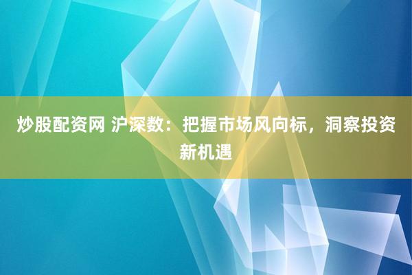 炒股配资网 沪深数：把握市场风向标，洞察投资新机遇