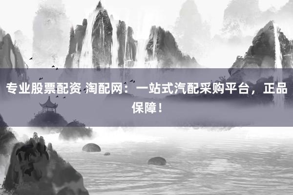 专业股票配资 淘配网：一站式汽配采购平台，正品保障！